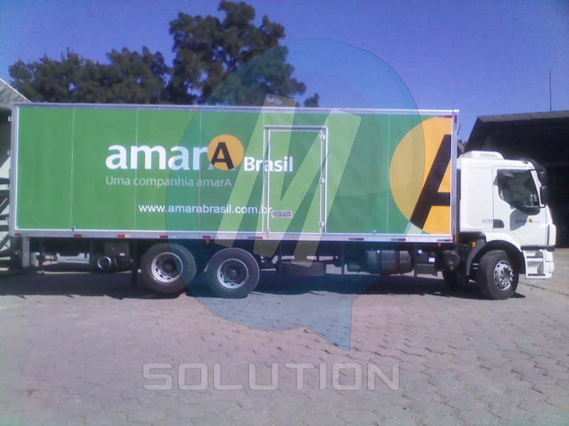 Empresa de Comunicação Visual MSolution - Caminhão amarA Brasil